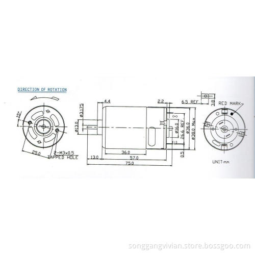 High voltage high speed dc motor 5512 China brand used in Household application